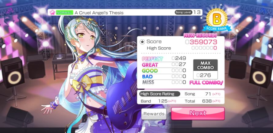   AT LAAAAST!
    FCed this song! I considered it a hellish song! 
Ureshii desuuu~
      Now...