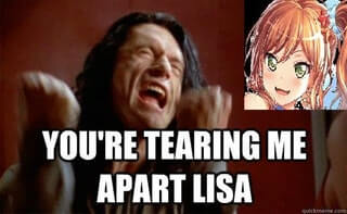 That moment you see Lisa cry...

 shamelessly stolen from a reddit post :P 