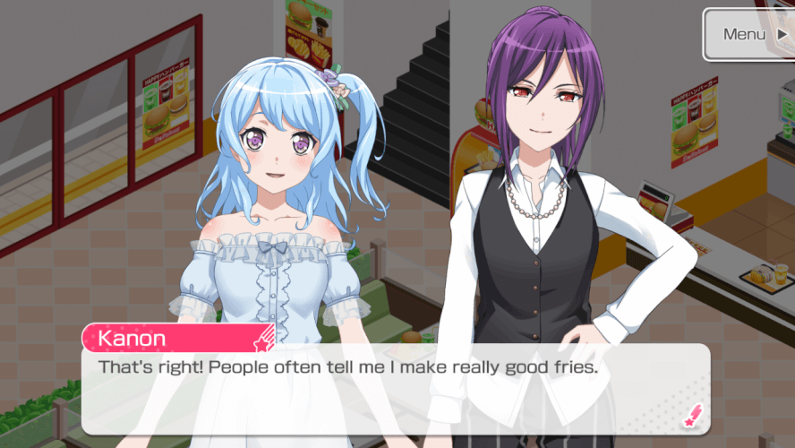 Kanon can show me her good fries all the day
