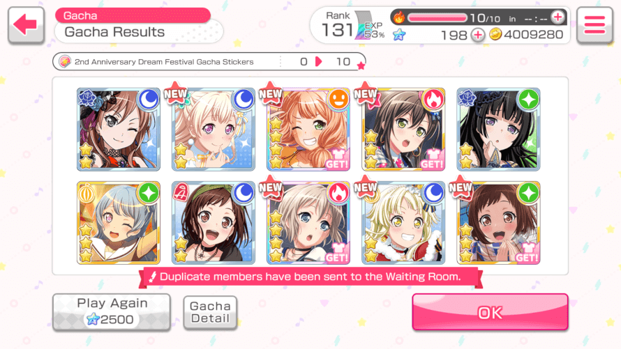 OMG guys this Is the luckiest gacha I've ever done.
AND MOCA CAME HOME.