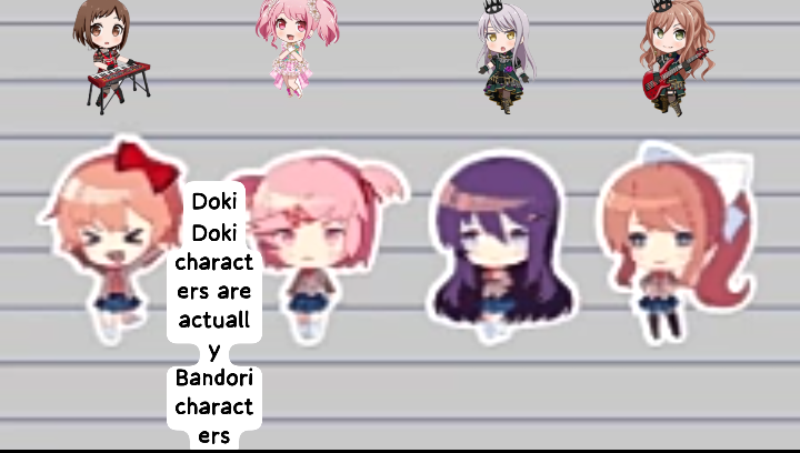 Doki Doki characters are actually Bandori characters