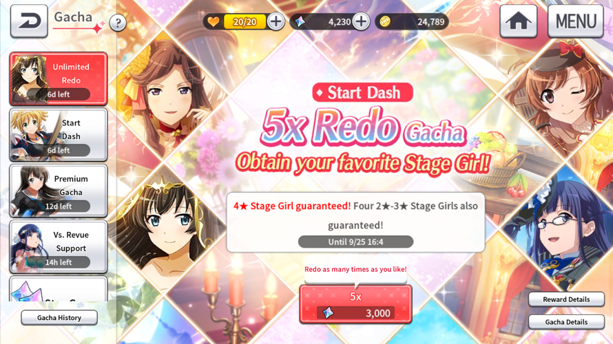     Um which gacha should I do? Which one is the best choice? I just got Revue Starlight and I'm...