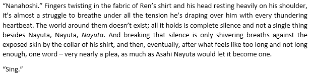 atmospheric writing practice feat Nayuren

       there's nothing more to this, it's just this. my...