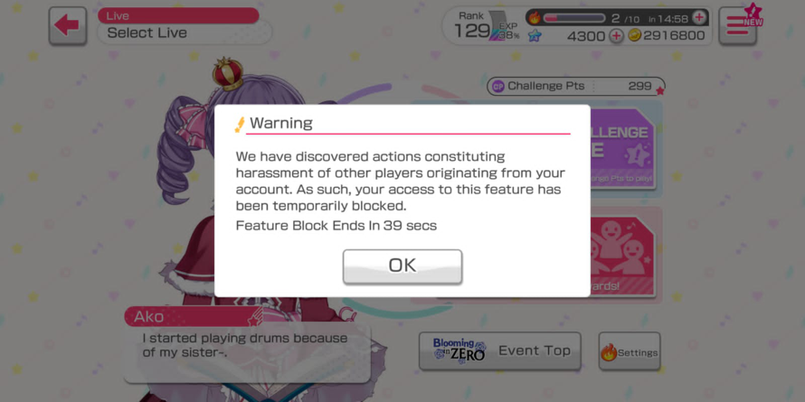 What is this??? I never did anything?? I was playing multi lives and my bad connection was making me...