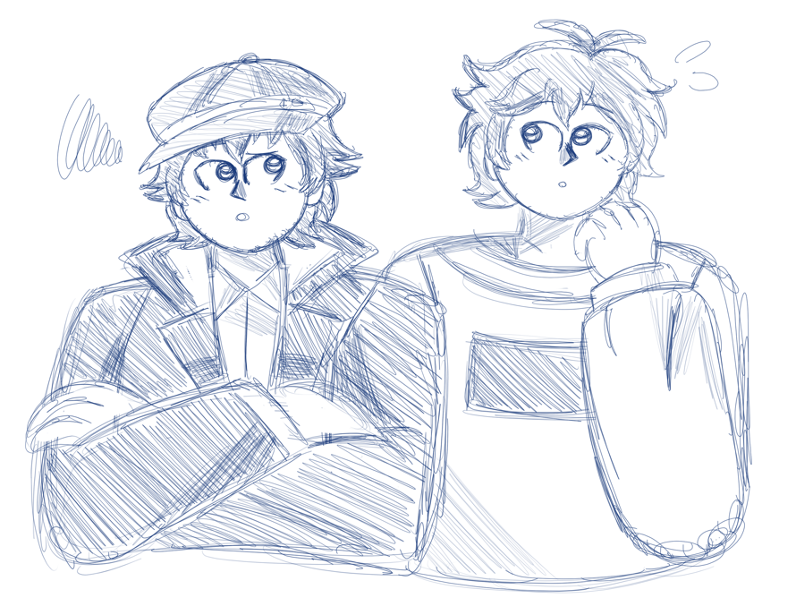 naoto and ren

this was hella self indulgent; they're two of my best boys and i havent drawn naoto...