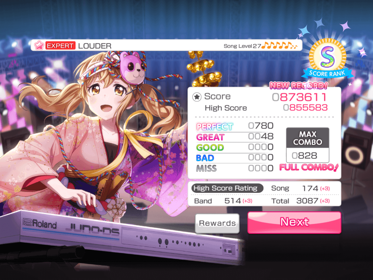 I finally managed to get that sweet, sweet Expert full combo on LOUDER!

Next objective: Re:birth...