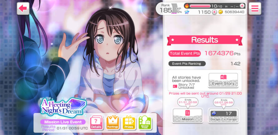 TOP 1000 FOR KAORU! BOOYAH!

This is the highest I've ranked since the Phantom Thief Cruise event...