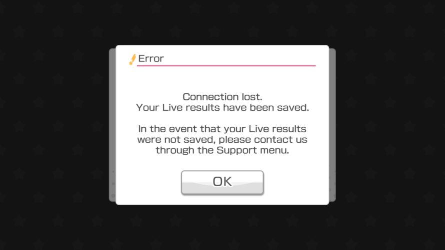 Did anyone else experience this when connection lost? Because I did. I think Bandori is really kind...