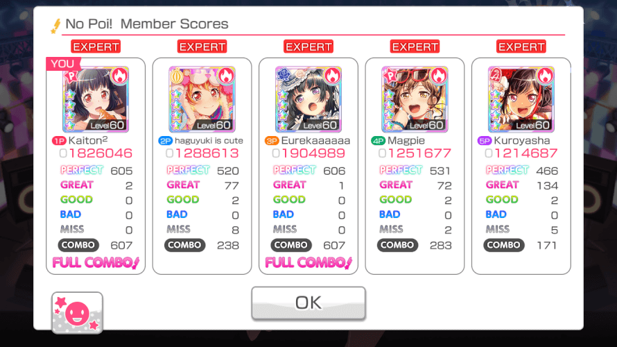 Shout outs to  W1F1N1GHTM4R3   bandori.party/user/54105/W1F1N1GHTM4R3/  and...