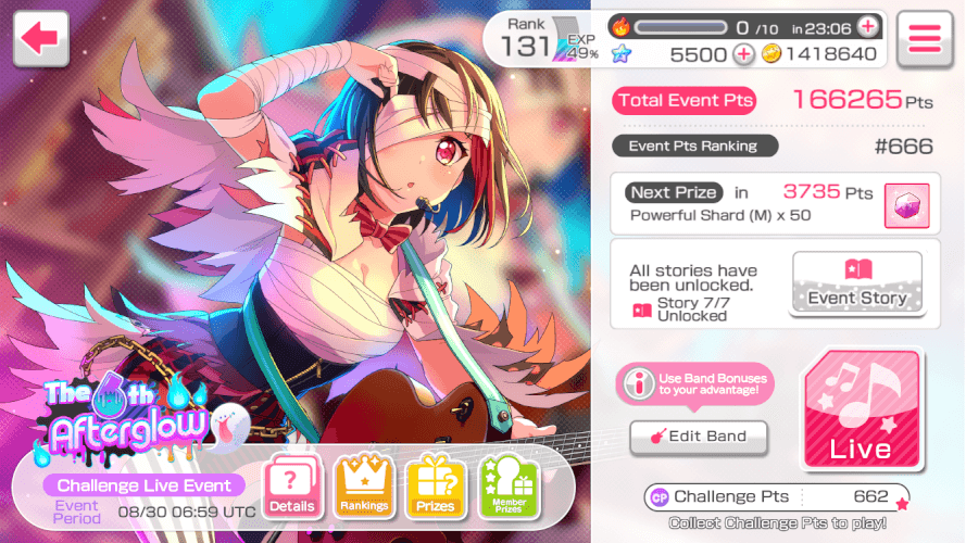 uhhHh my current ranking really fits the event theme
