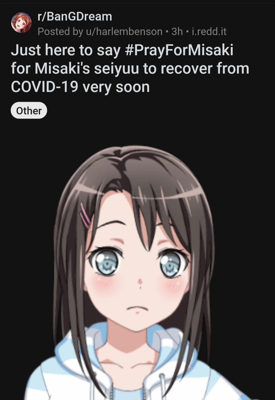 Today Pls Keep Misaki’s VA In Your Prayers Cause She Was Tested Positive For COVID 19...