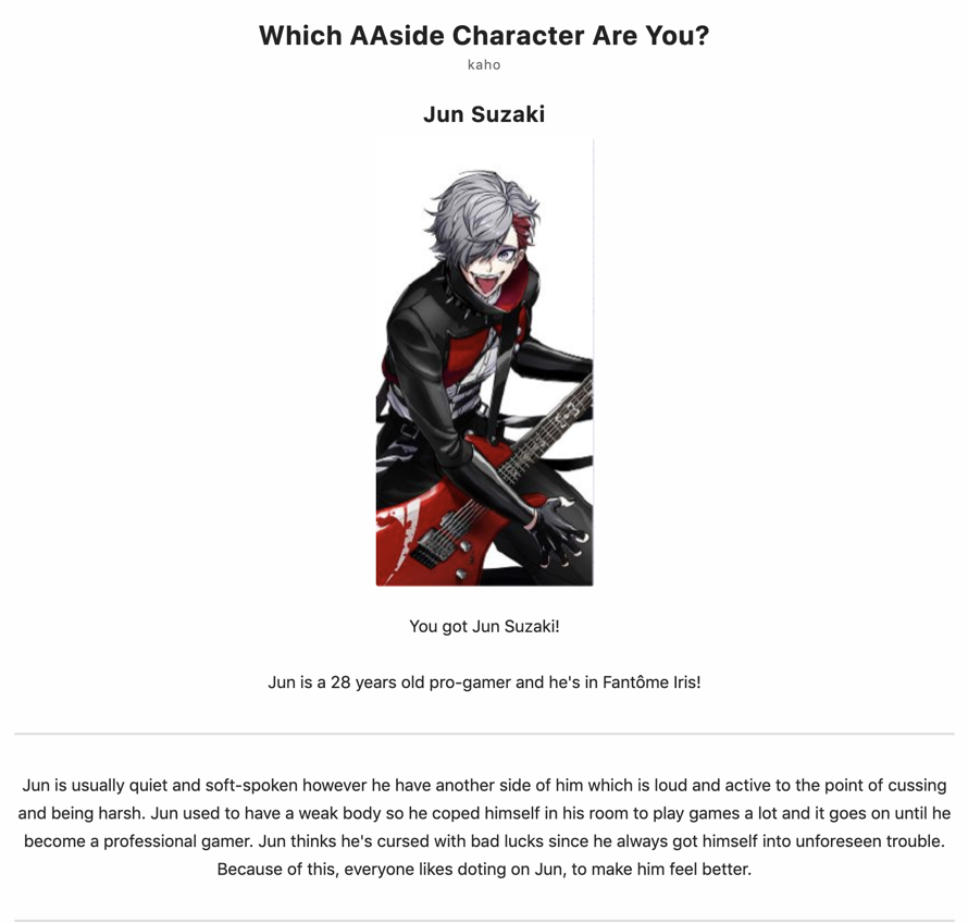  ive done this five times now and all i get is jun. i am now a 28 year old NEET





 link to the...