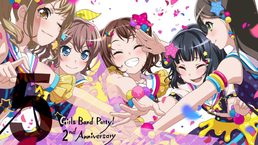This anniversary illustration is so cute! Especially Arisa winking at the camera ; 