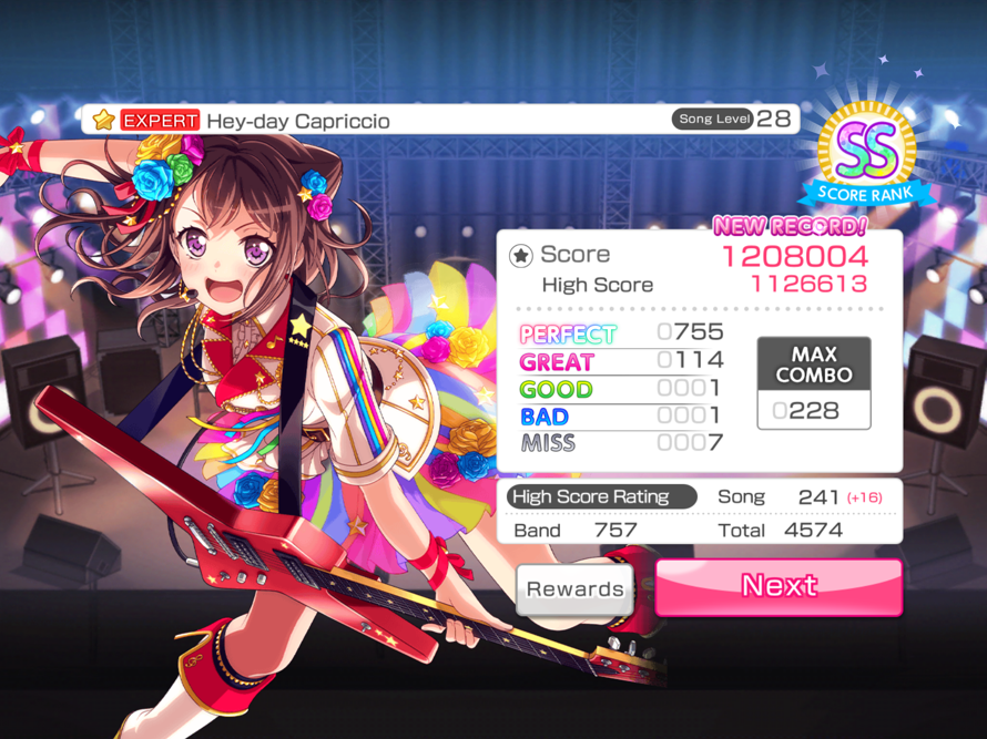 When you clear a 28 and you got 114 greats and a couple of other things while at it.