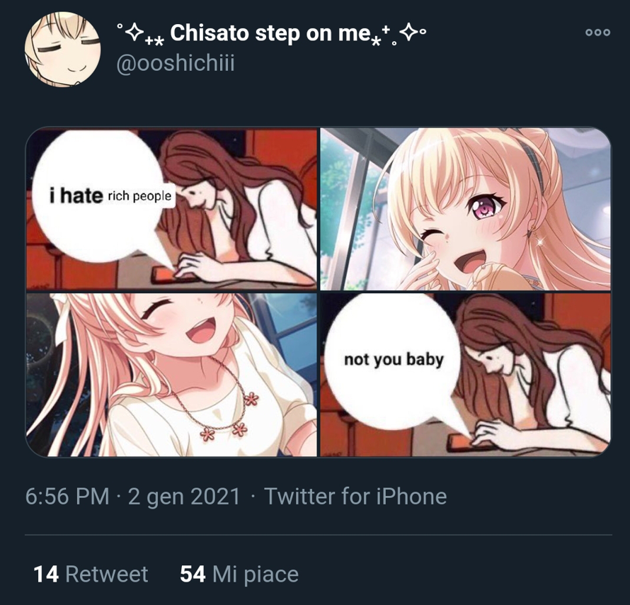     Um ok so is it me or i think Chisato and Hina are the ones who would spam the morning flower...