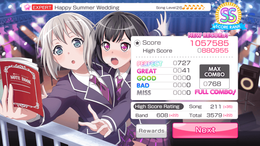   Whew.

Finally full comboed Happy Summer Wedding, don't know why I was so bad at it before, and...