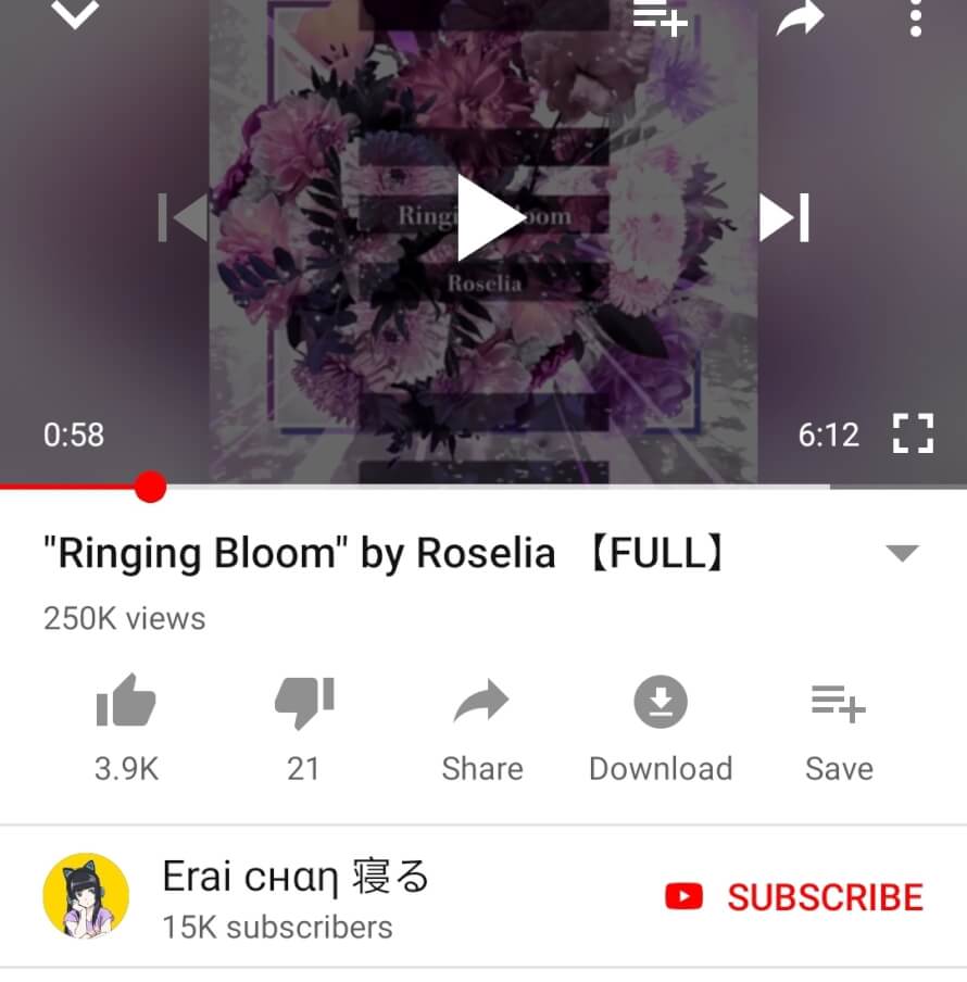 Guysss! So if you go on YouTube and listen to the song ringing bloom from roselia, go to 0:58 and...