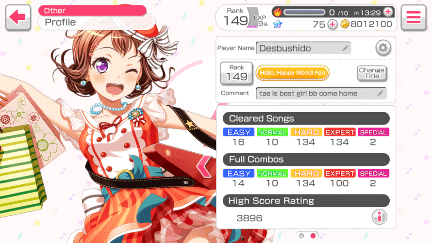 100 Full Combos on Expert! Yay! 
