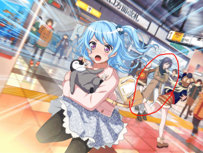 Take a moment to recognize the circled part of this card:
First, um, she looks HAWT
I love her...