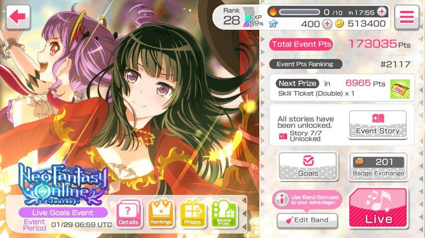 Managed to get the title for doing all the goals  not minding about EX because phone and connection...