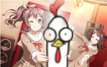 Saaya is choking the chicken..