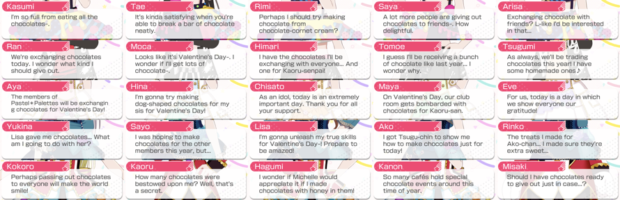Girls Band Party says Happy Valentine's Day! Here is everyone's special Valentine's line on the EN...