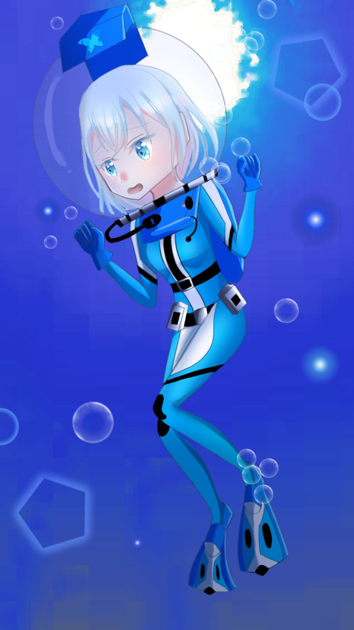   Happy birthday to Mashiro!  
Here goes another diving underwater, although I added Morfonica...