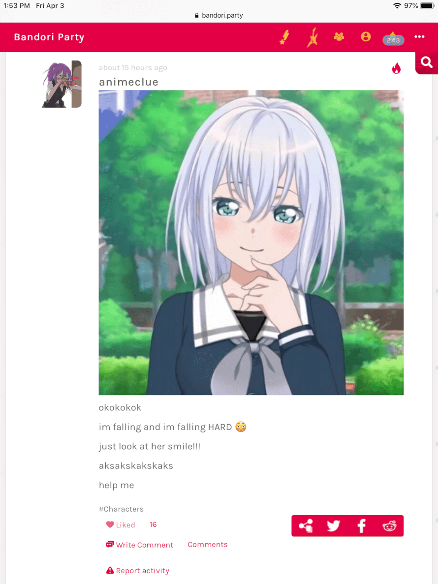   I saw animeclue’s post about Mashiro and all I can say is I low key reLATE
