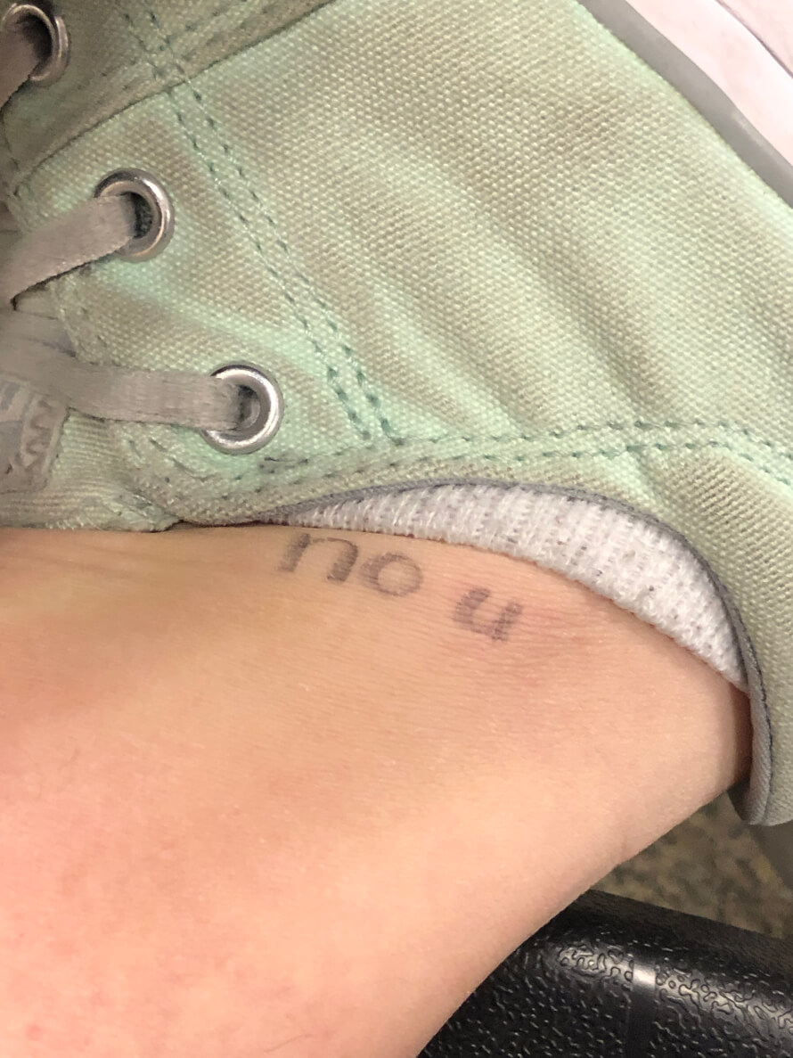 this is what happens when you leave me with a permanent marker unsupervised 

best comeback ever...