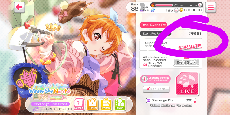 Pretty sure I got t2500 in the bag for Winter Sky Marché. Ugh, but I'm scared though. Currently at...