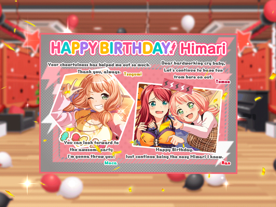 HAPPY BIRTHDAY HIMARI!! <3
Also imma watch the first episode of d4dj...