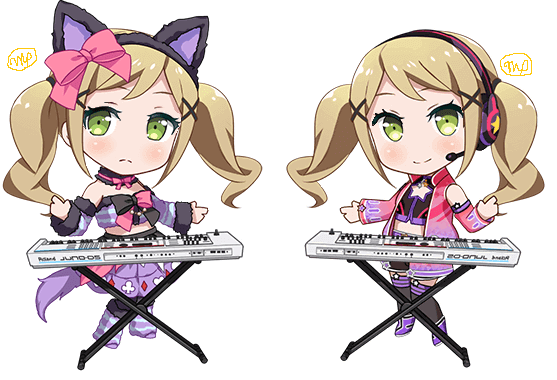   Left:   B baka! It's not like I need a four star!

  Right:   Ohohoho~ I was just browsing; I...