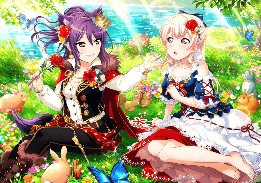 fairytale dia and riko to kaoru and chisato! 

edit requests are open!! <33

