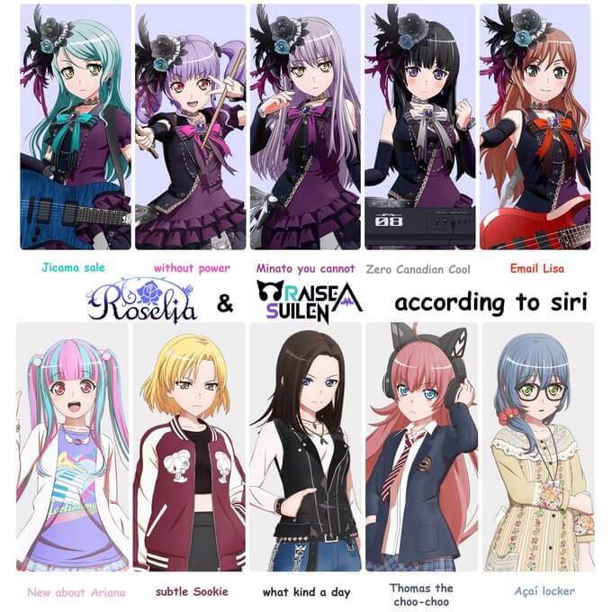   So I found this.

Credit to Bad Bandori Posts : 