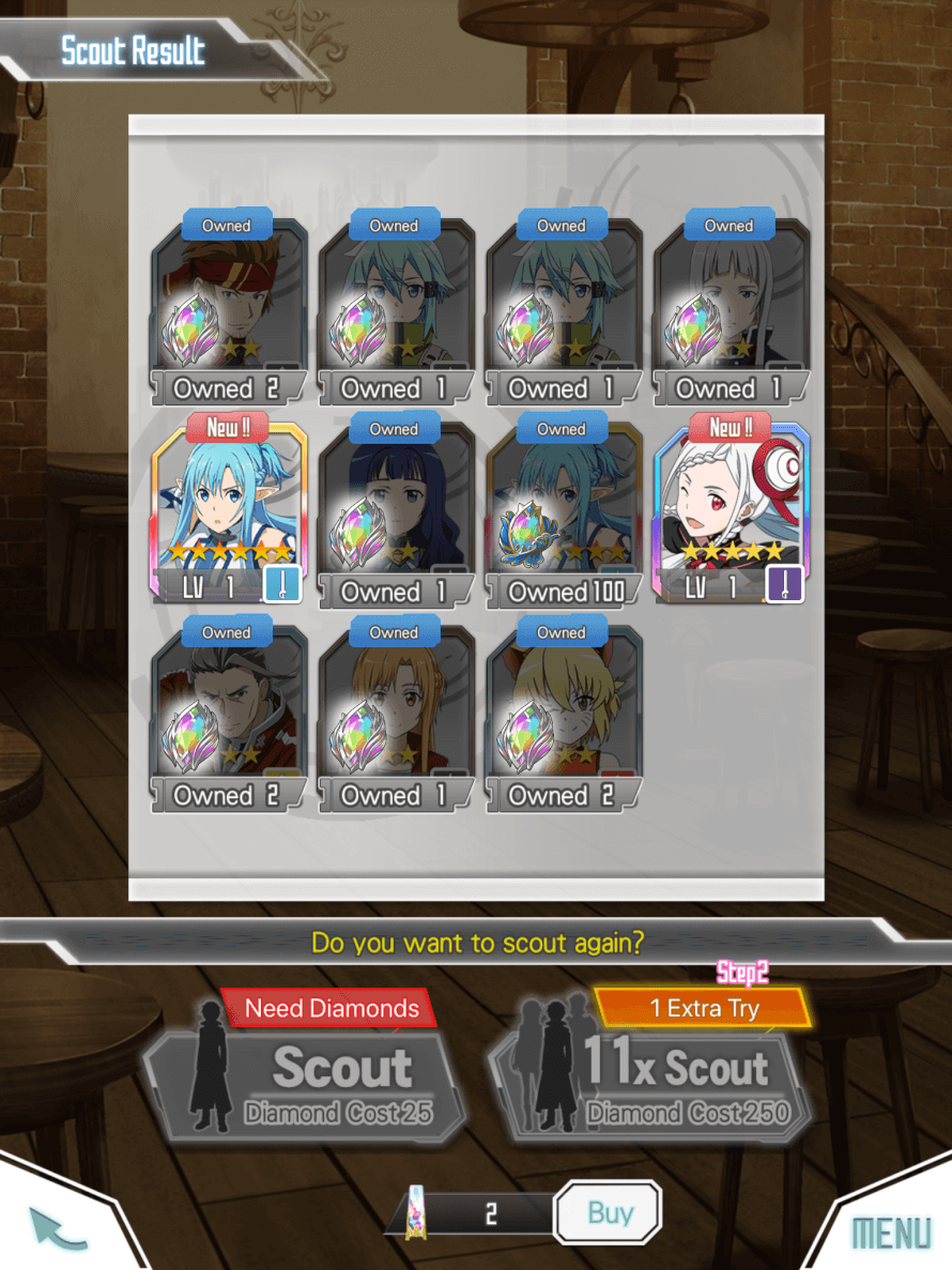 T t t t t t two. TWO SIX STARS MAN I SHOULDA GOTTEN YUUKI AND ASUNA