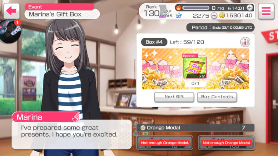 VS Live Medals/Marina's Gift Box feature

a.k.a.

Scouting for Live Boost Drinks ???