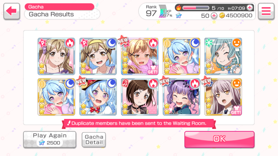 So I finally had 2.500 stars and I thought "Hey, I love Arisa, Lisa and Yukina. Why not try at least...