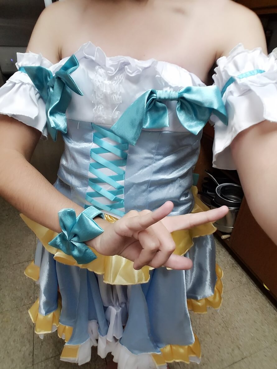 it needs a little work before it's ready for the contest, but my hina dress came in! call this a...