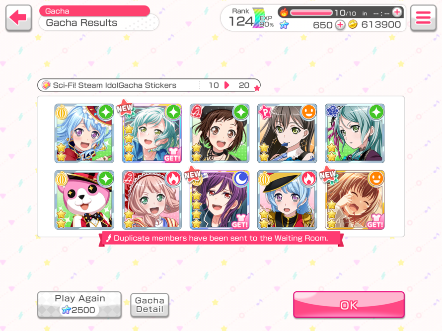 did not get steampunk chisato...at least i got 2 new 4  🥴