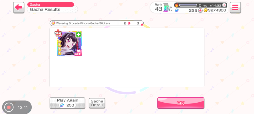   finally  some good luck   

    though I wanted DF Ran     