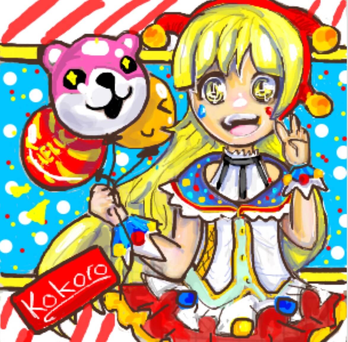 I drew this picture of my best girl Kokoro~ ଘ ੭ˊ꒳ˋ ੭✧