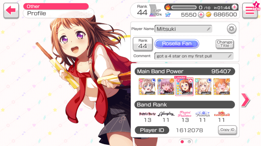 I’ve downloaded Bandori at the beginning of June and I am really liking the game so far.Best band is...