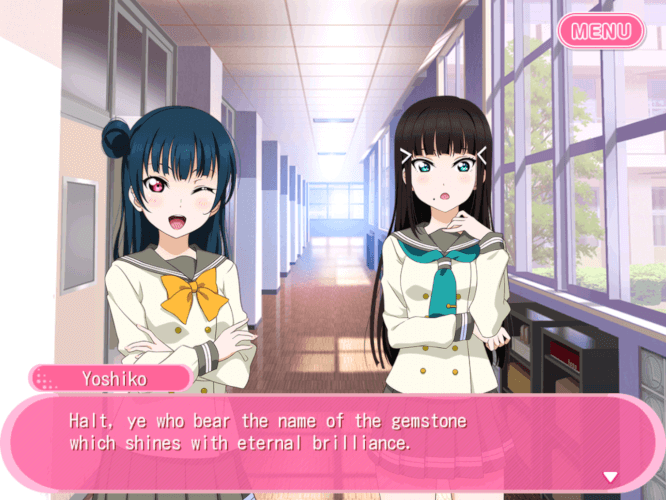 Me when I get a 4☆
 Love Live Reference hee hee 
Yoshiko is me and Dia is the card