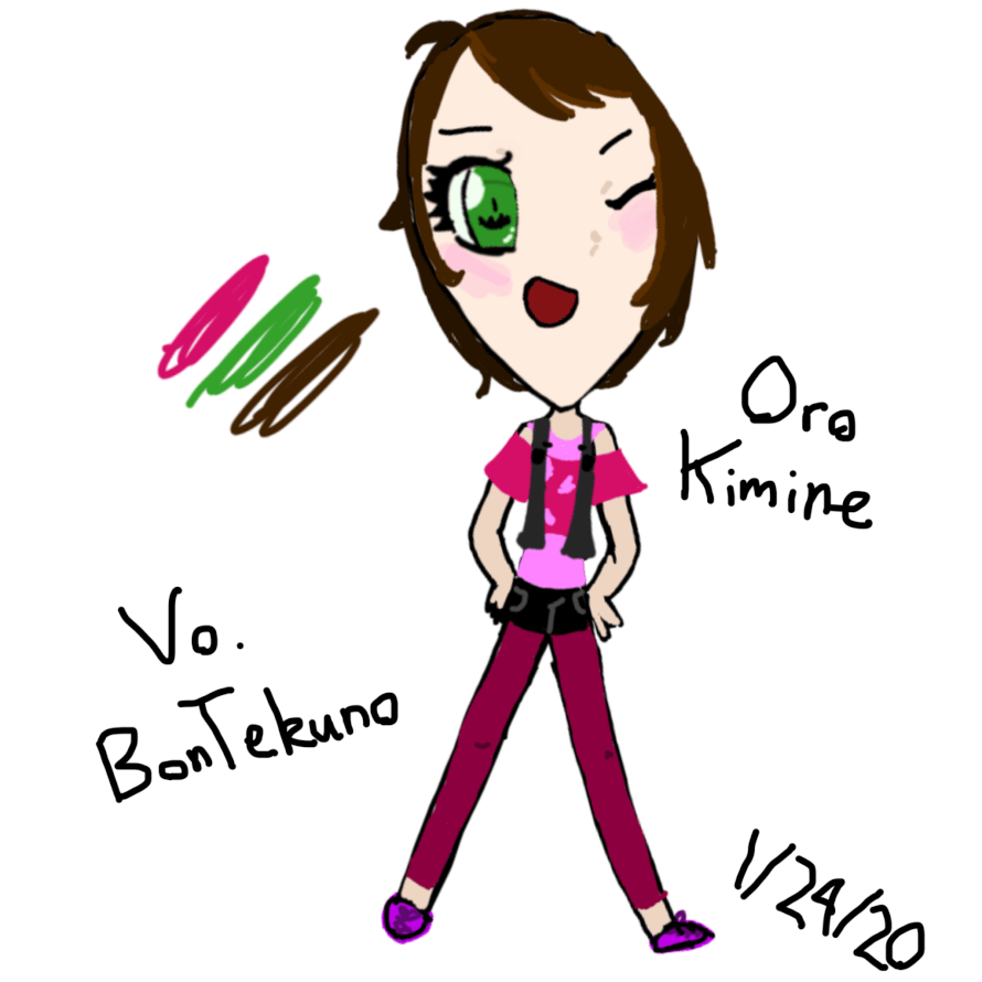 Here’s my digital drawing of Oro Kimine! Here’s her little ref sheet thingy:

Oro used to be the...