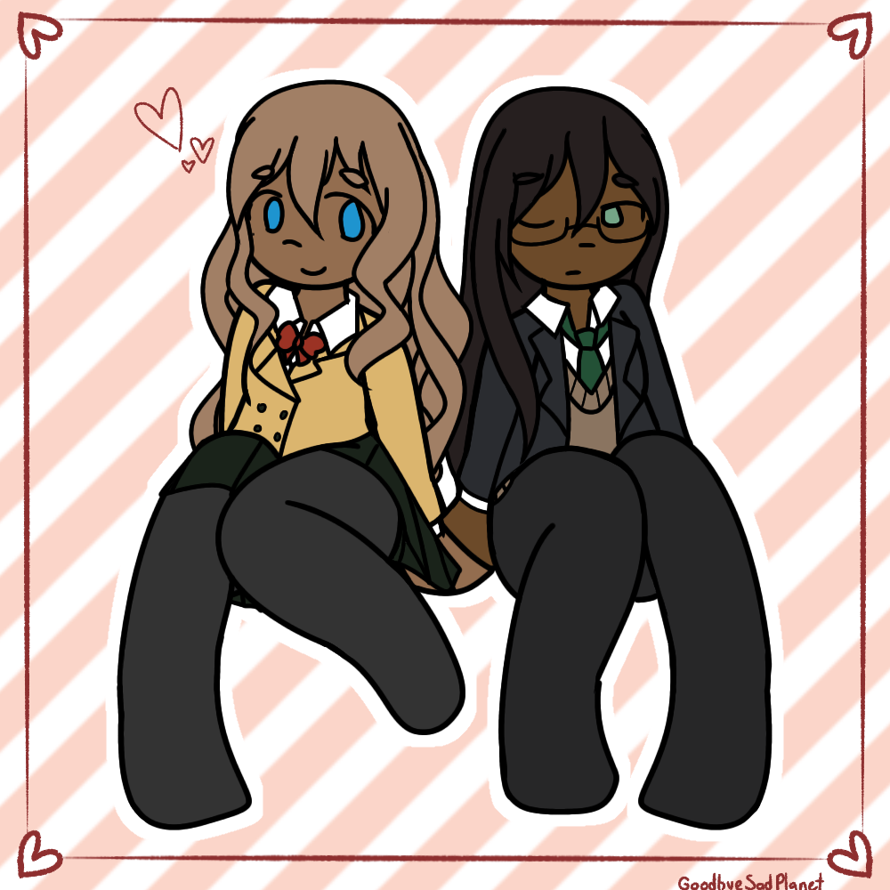 i've been meaning to draw crossover fanart of my favorite song forever now

saaya and tae might...