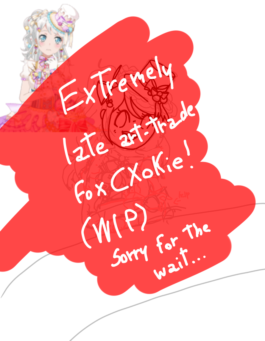   I'M SO SORRY CXOKIE, I WILL NEVER BE THIS LATE AGAIN IF I DO ANOTHER ART TRADE WITH YOU

    This...
