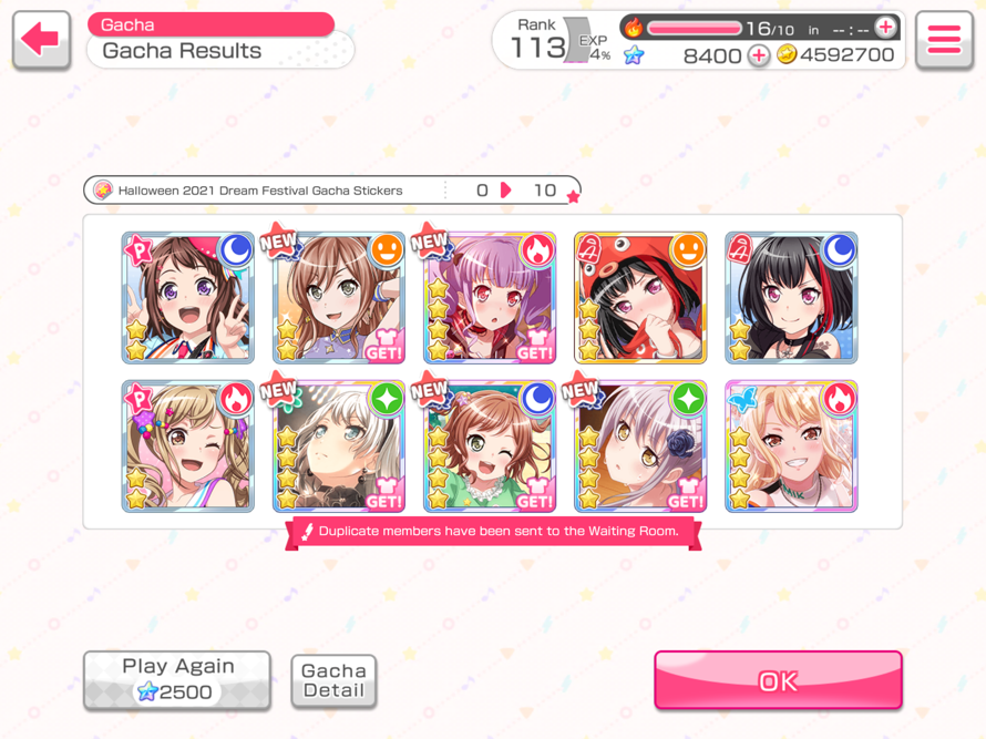 FIVE. FIVE FOUR STARS IN A TEN PULL??? butttt i had pretty bad luck for my last 3 ten pulls  i also...