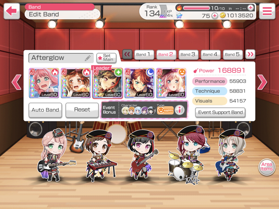 So I got the Dream Fest Tomoe today. As I was organizing my band, I realized that I almost completed...