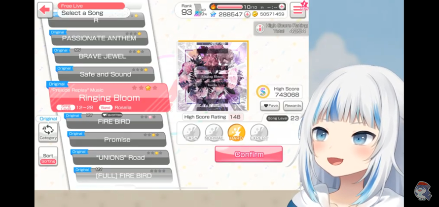 Never thought I'll see Gawr Gura playing Bandori!

By the say, she called Michelle "Micheal" IM...