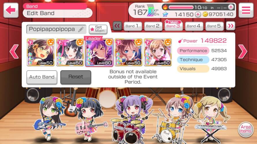 wow my team for Double Rainbow is so ! cute! The flowers in Ako's hair make her blend with the...